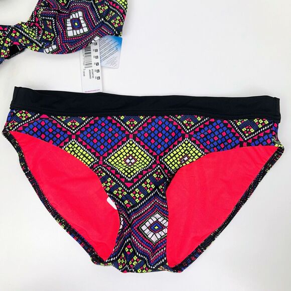 NWT Freya Byzantine Bikini 2 Piece Set Underwire Top & Bottom Colorful Geo 34D M - Picture 9 of 14